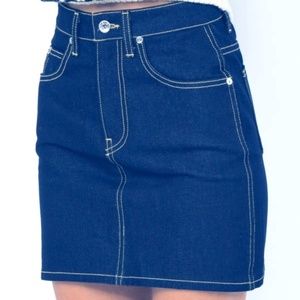 NWT Eve Denim Skirt Tallulah Raw $350